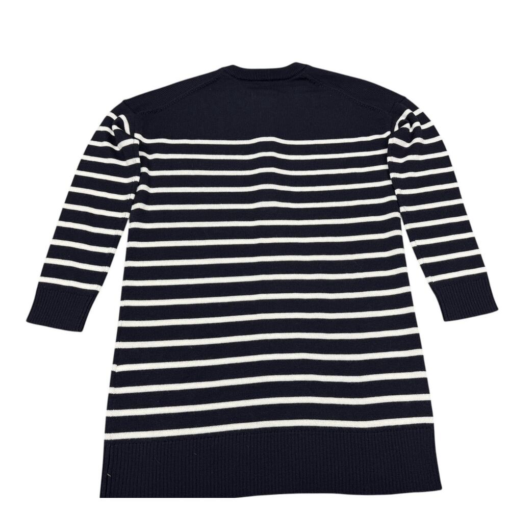 Sezane Evelyn Navy White Striped Merino Wool Sweater Dress XS Knit - Picture 7 of 9